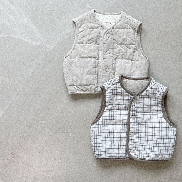 Baby Reversible Quilted Vest (3-8y) -2 Colors