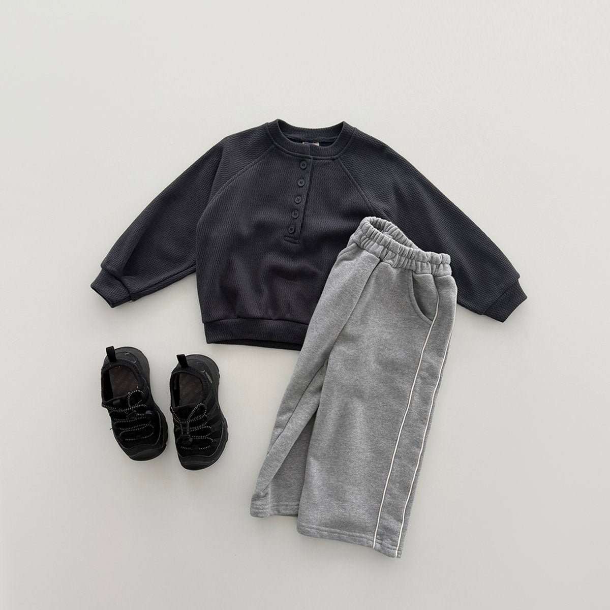 Toddler F26 Side Piping Detail Pull-On Sweatpants (12m-9y) - Heather Gray