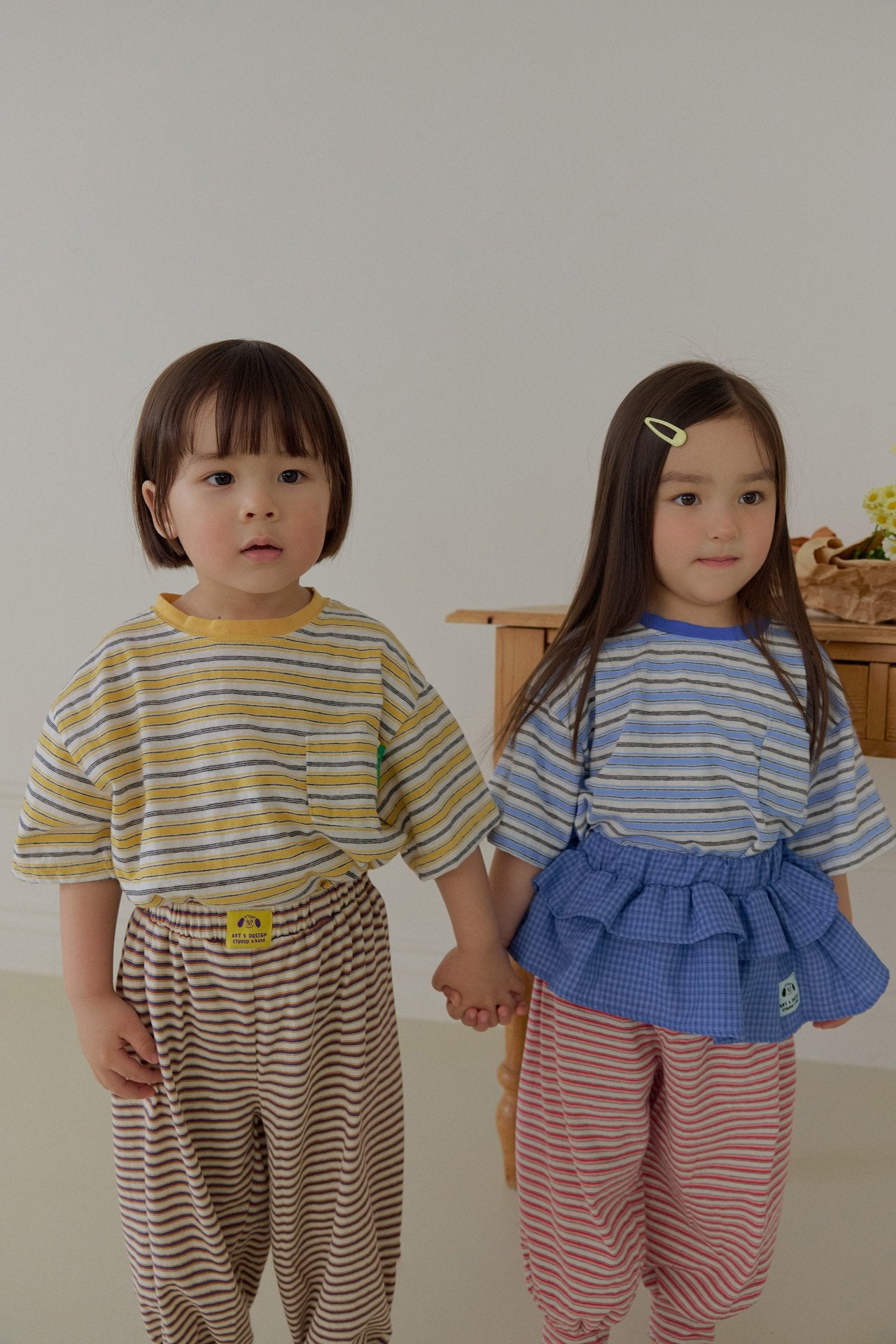 Toddler SS26 Multi Stripe Short Sleeve Top (2-7y) - 2 Colors - AT NOON STORE