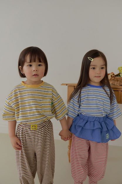 Toddler SS26 Multi Stripe Short Sleeve Top (2-7y) - 2 Colors - AT NOON STORE