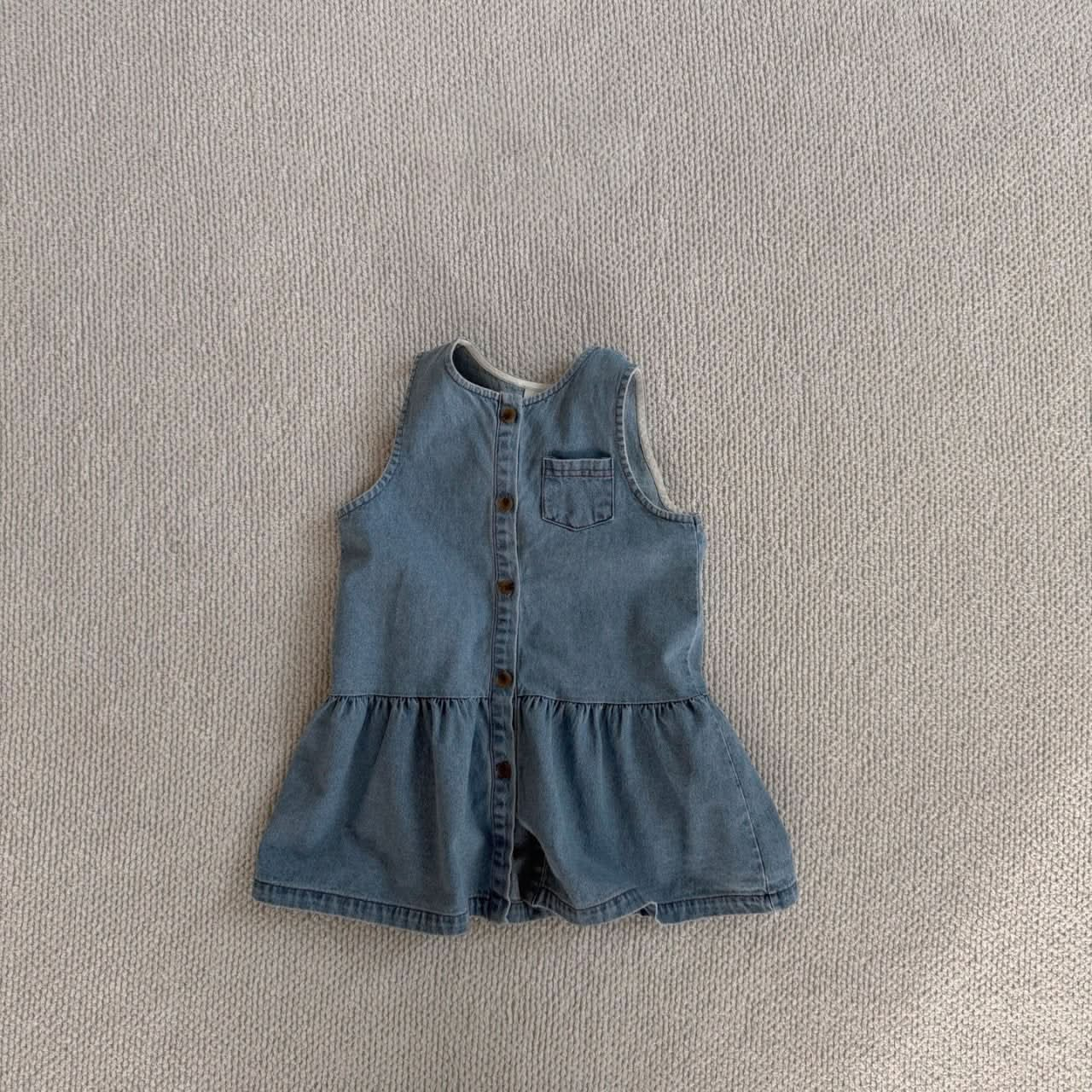 Baby Bella S25 Front Button Sleeveless Dress (6m-3y) - 2 Colors - AT NOON STORE