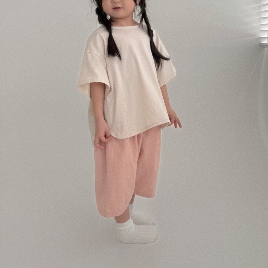 Baby Toddler Bella SS25 Curved Hem Short Sleeve Loose Fit Top  (6m-6y) - 2 Colors - AT NOON STORE