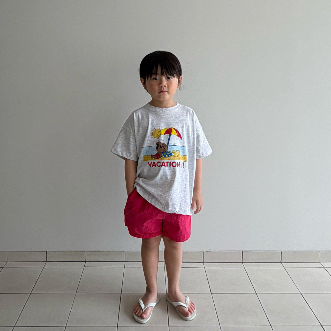 Kids SS26 Summer Basic Shorts (2-7y) - Hot Pink - AT NOON STORE