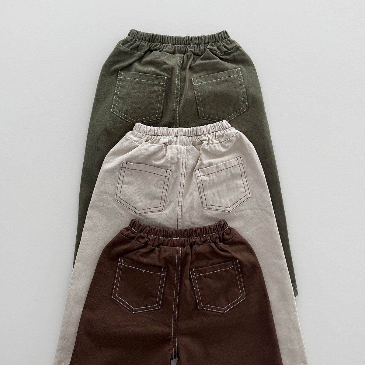 Toddler F26 Stitch Detail Pull-On Pants (12m-9y) - 3 Colors