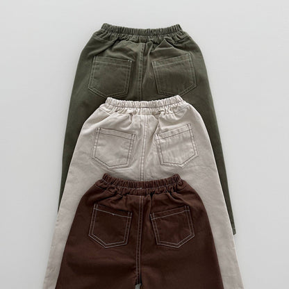 Toddler F26 Stitch Detail Pull-On Pants (12m-9y) - 3 Colors