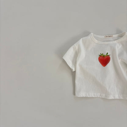 Baby Land SS26 Berry Apple Short Sleeve Top (4m-18m) - 2 Colors - AT NOON STORE