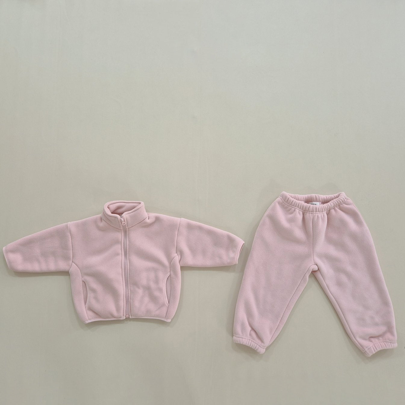 Kids Soy W24 Warm Sherpa Linded Fleece Zip Jacket and Jogger Pants Set (1-8y) - 4 Colors