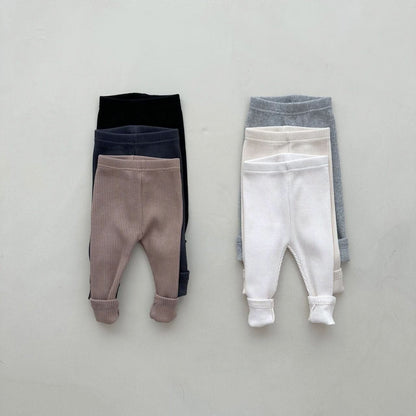 Baby Ribbed Leggings  2 Pack Set  (3-18m) - Black/White - AT NOON STORE