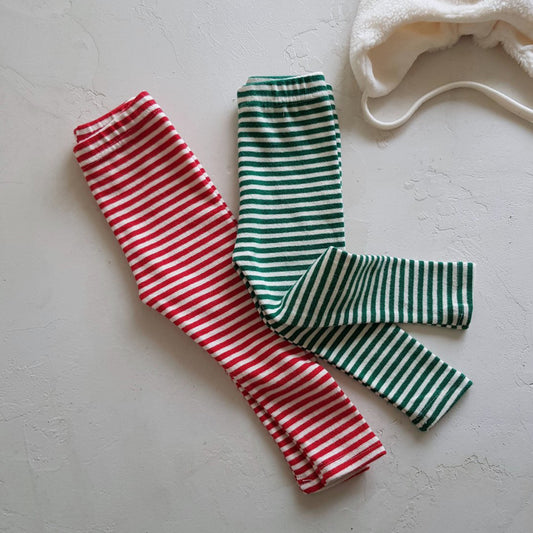 Baby W24 Holiday Stripe Leggings (6-18m) - 2 Colors - AT NOON STORE