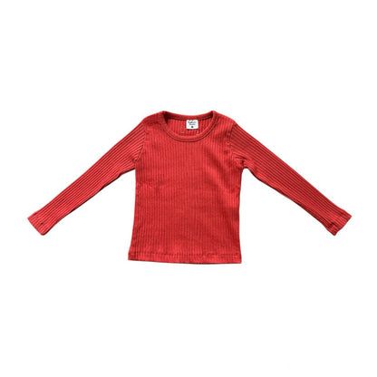 Kids SP26 Ribbed Long Sleeve Tee (2-7y) - 2 Colors