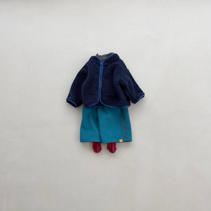 Toddler FW26 Sherpa Mock Neck Zip-Up Jacket (4m-6y) - Navy