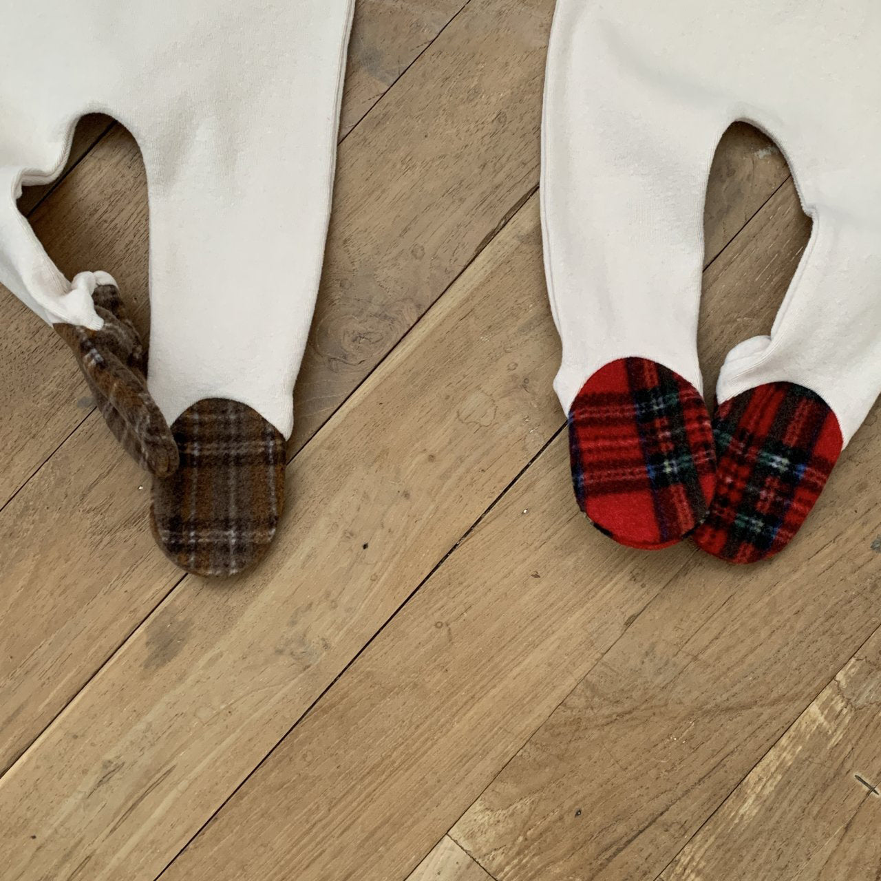 Baby BH W24 Tartan Footed Warm Leggings (3-18m) - 2 Colors