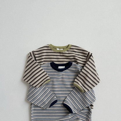 Toddler F25 Multi Color Stripe Long Sleeve Top (10m-4y) - 2 Colors