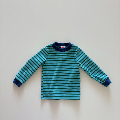 Toddler F26 Contrast Trim Stripe Long Sleeve Top (1-6y) - 2 Colors