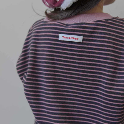 Toddler W26 Stripe Long Sleeve Top (2-6y) - Charcoal