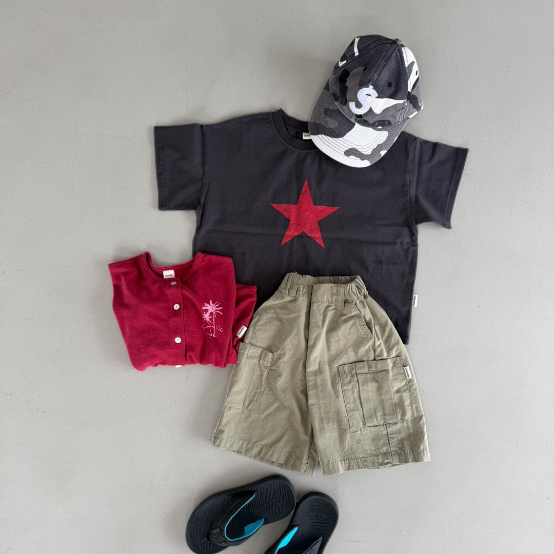 Toddler SS26 Cargo Bermuda Shorts (3-7y) - Olive - AT NOON STORE