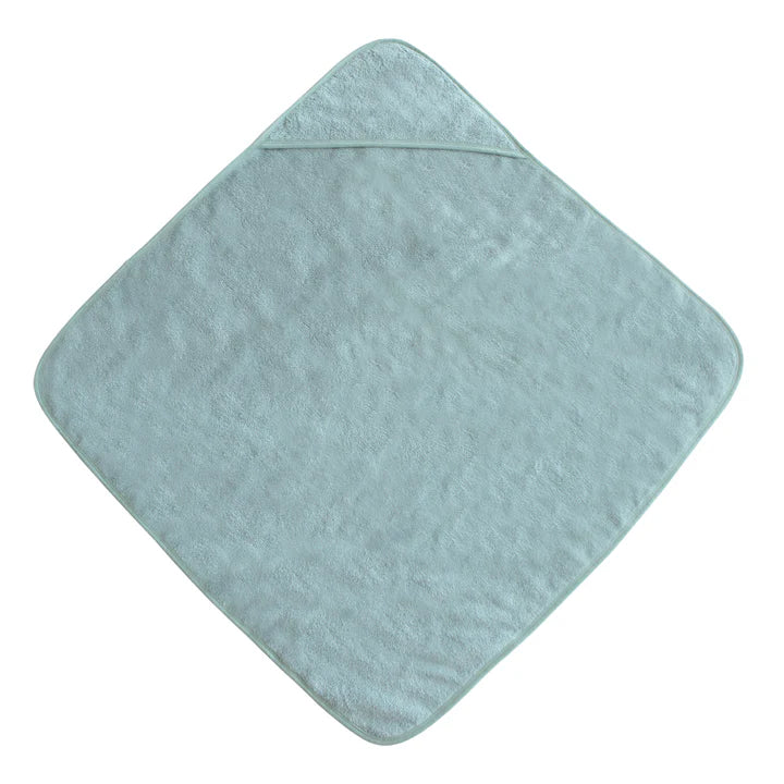 Mushie Organic Cotton Baby Hooded Towel - Sea Mist