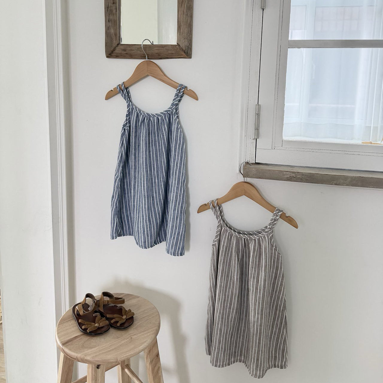 Toddler SS26 Stripe Double Strap Dress (1-7y) - 2 Colors - AT NOON STORE