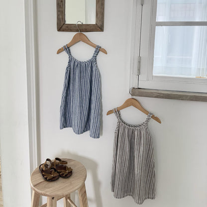Toddler SS26 Stripe Double Strap Dress (1-7y) - 2 Colors - AT NOON STORE