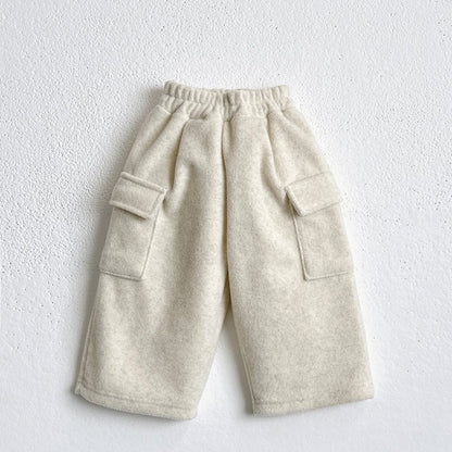 Toddler W25 Fleece Cargo Wide Pants (1-6y) - 3 Colors