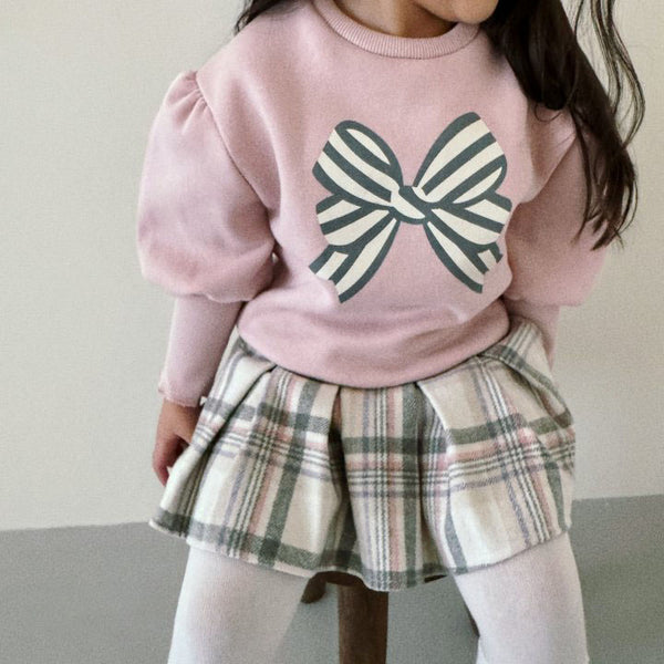 Toddler Tartan Plaid Pleated Skirt (2-4y, 6-7y)- Pink