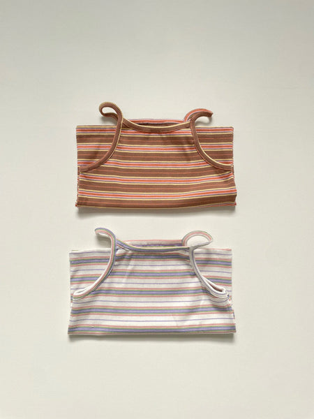 Toddler Multi Stripe Cami and Flare Pants Set (16m-6y) - Ivory+Lilac