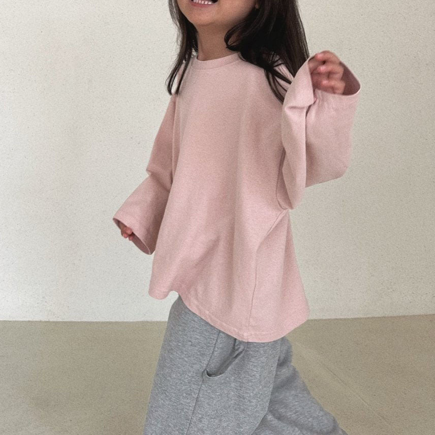 Toddler Bella F24 Long Sleeve Oversized Plain Tee (1-6y) - 3 Colors - AT NOON STORE