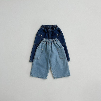Toddler F25 Side Pocket Denim Pull-on Pants (10m-4y) - 2 Colors - AT NOON STORE