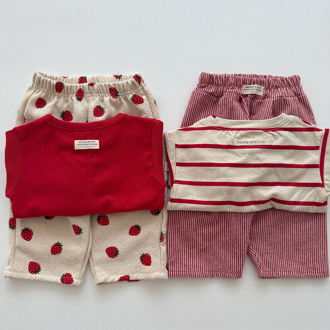 Baby/Toddler Aosta F25 Stripe Pull-on Pants (3m-5y)- Red