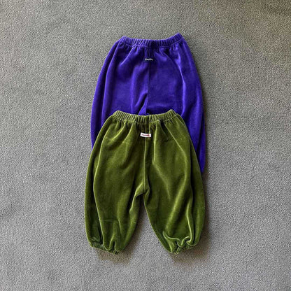 Toddler W26 Star Embroidery Velour Jogger Pants  (2-6y) - 2 Colors