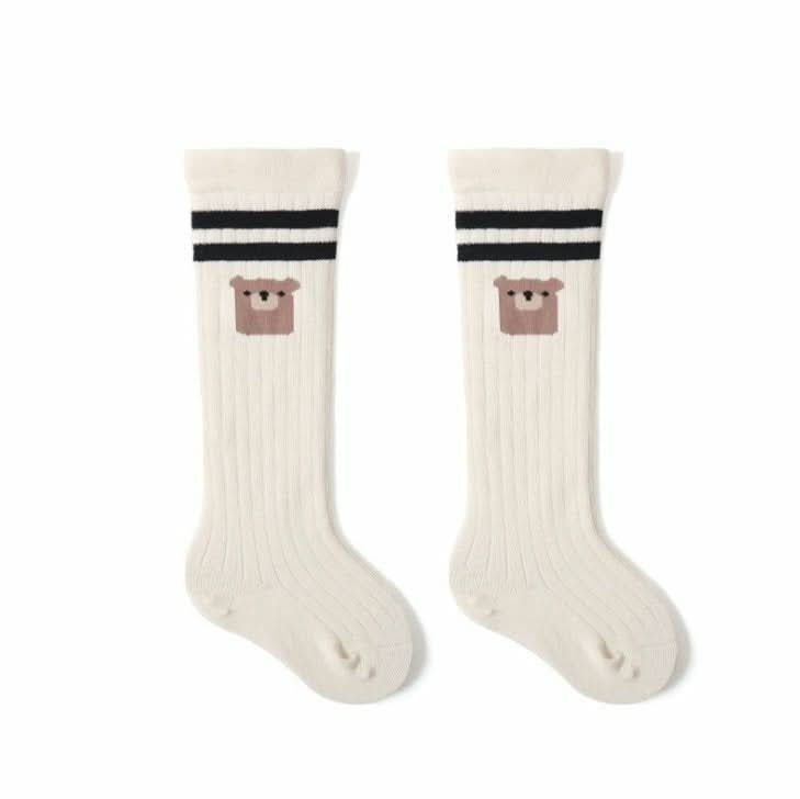 Baby Bear Knee Socks (0-3y) - Ivory - AT NOON STORE