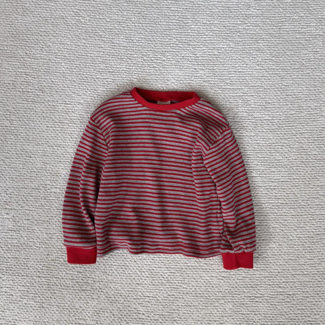 Toddler Bella F25 Ribbed Stripe Long Sleeve Top (1-6y) - 2 Colors - AT NOON STORE