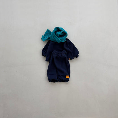 Toddler FW26 Fleece Long Sleeve Top and Stitch Detail Jogger Pants Sets (4m-6y) - 3 Colors