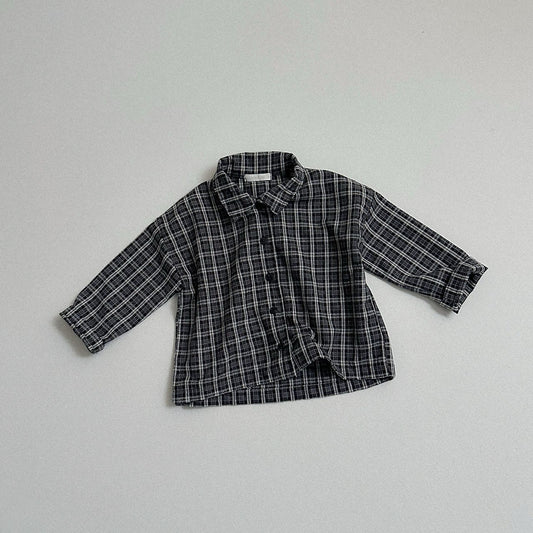 Toddler FW26 Plaid Flannel Shirt (10m-4y) - Black