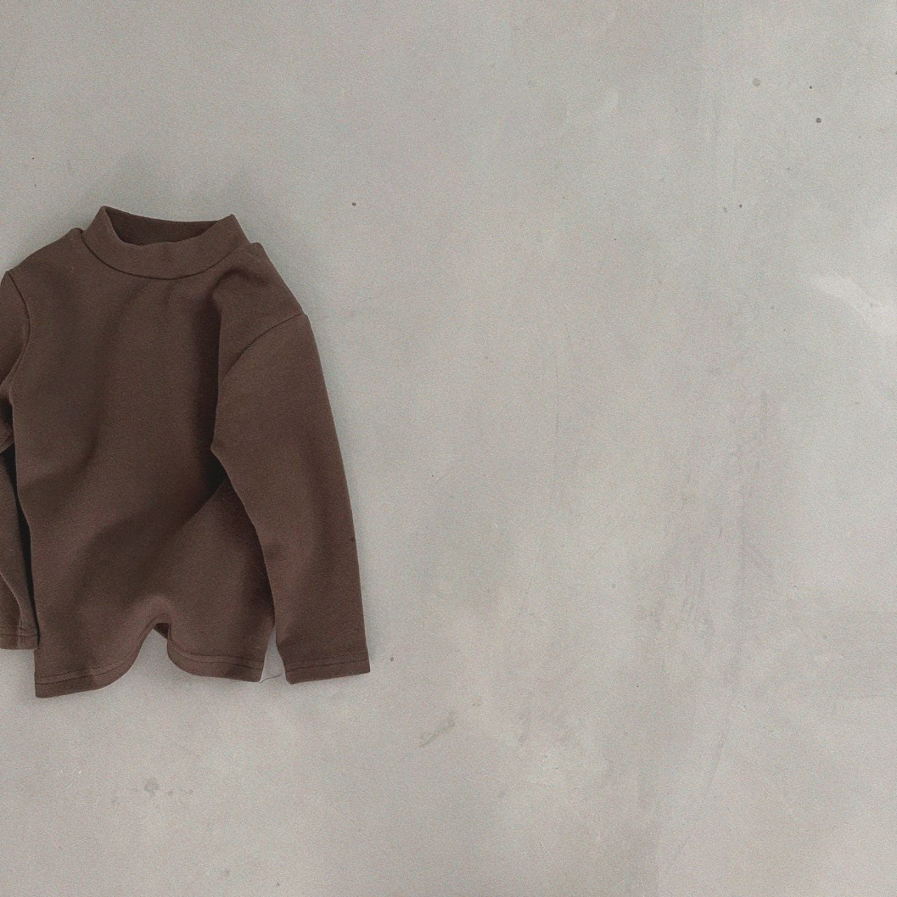 Kids Bella Mockneck Top (6m-6y)- Brown - AT NOON STORE