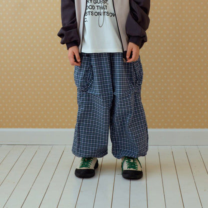 Toddler SP26 Plaid Cargo Jogger Pants (2-7y) - 2 Colors - AT NOON STORE