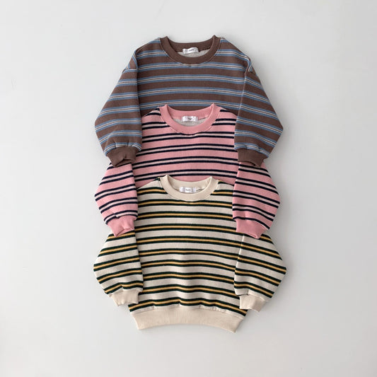 Toddler Brushed Fabric Stripe Sweatshirt (2-7y) - 3 Colors - AT NOON STORE