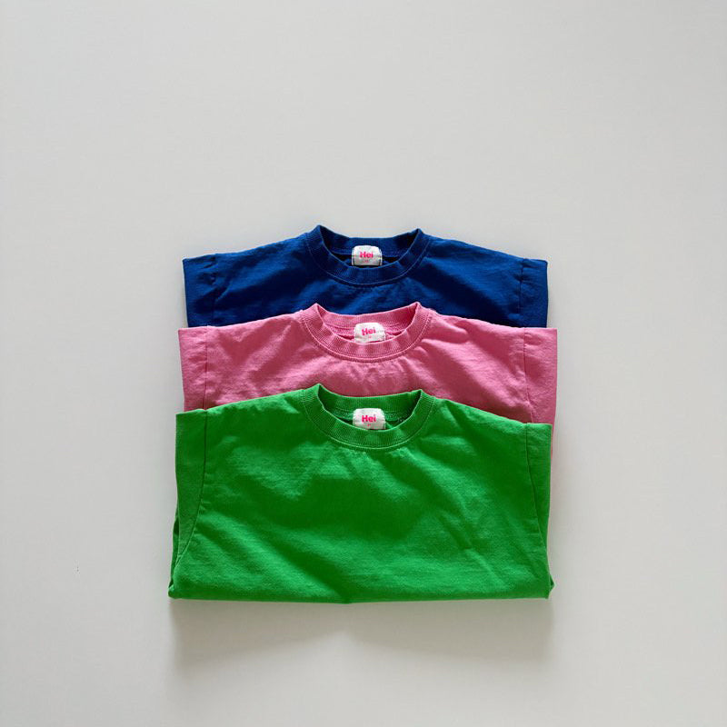 Toddler SP26 Basic Long Sleeve Loose Fit Top  (1-6y) - Green - AT NOON STORE