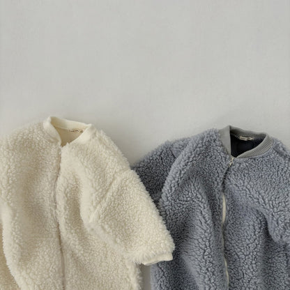 Baby Land W25 Sherpa Zip-Up Jumpsuit (4-18m) - 2 Colors