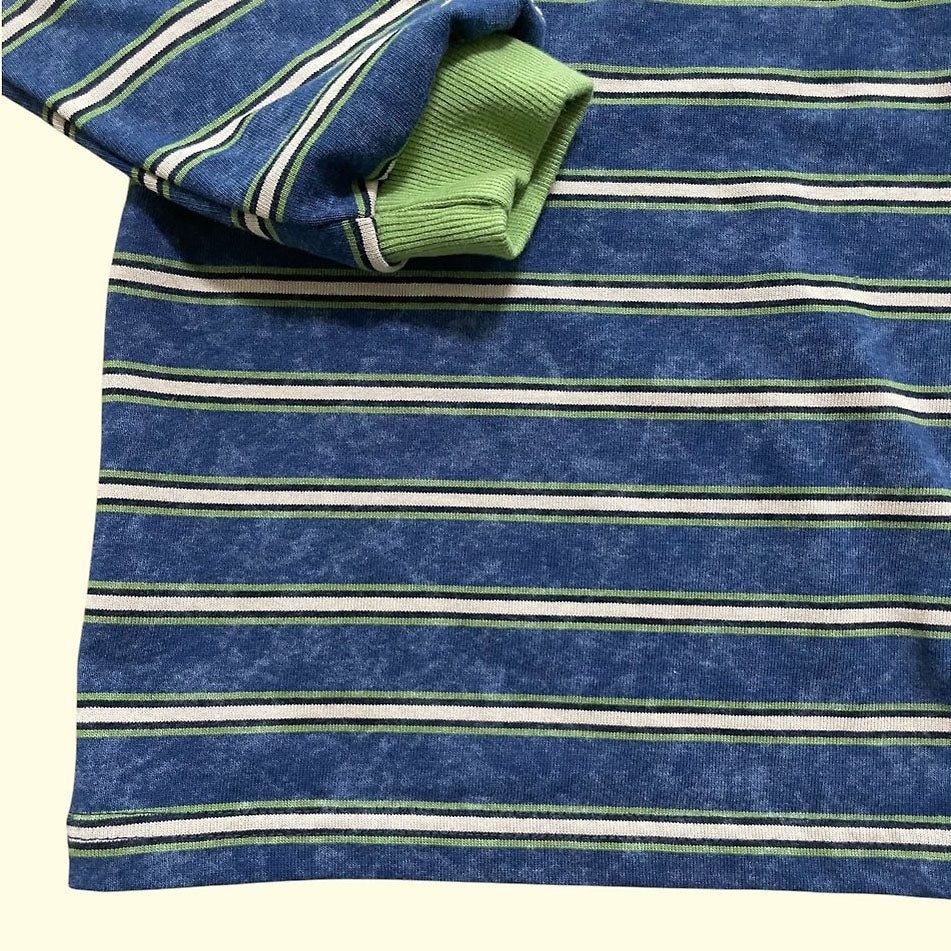 Toddler F26 Contrast Trim Stripe Long Sleeve Top (3-9y) - Navy