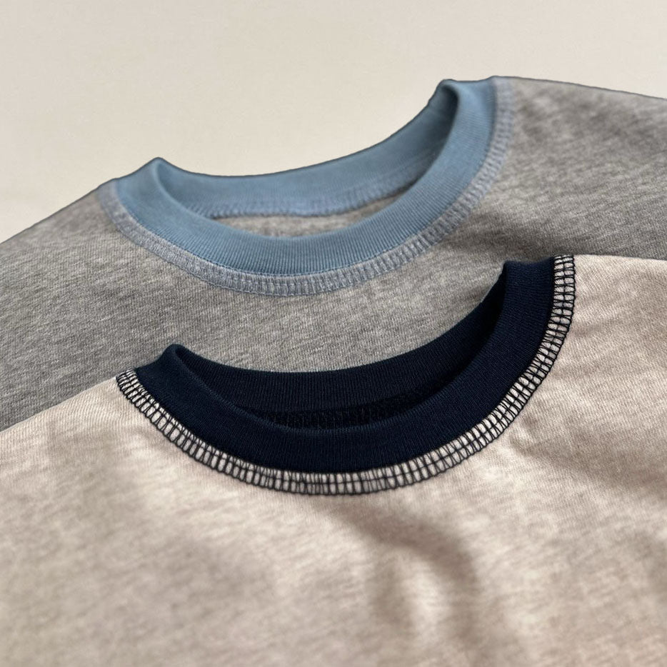 Toddler W24 Rib Trim Soft Cotton Ringer Top (10m-4y) - 2 Colors