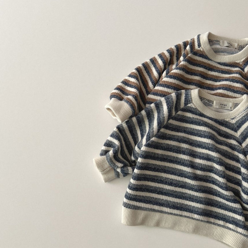 Toddler W25 Stripe Ribbed Knit Sweatshirt (1-6y) - 2 Colors