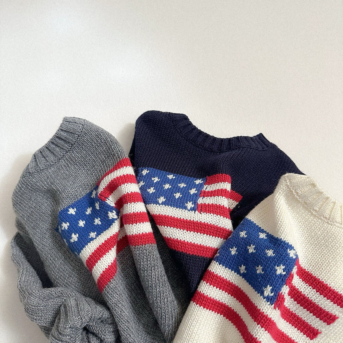 Toddler FW26 American Flag Sweater (10m-4y) - 3 Colors