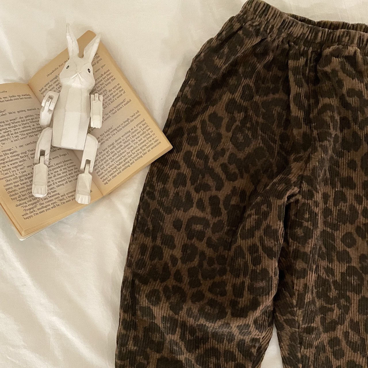 Toddler Leopard Corduroy Pull On Pants (2-7y) - Brown Leopard