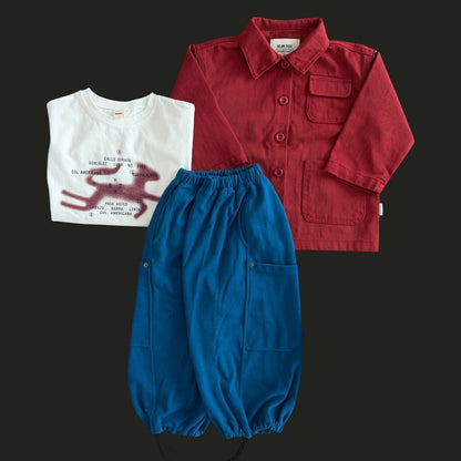 Toddler F26 Adjustable Hem Cargo Jogger Pants (3-8y) - 2 Colors