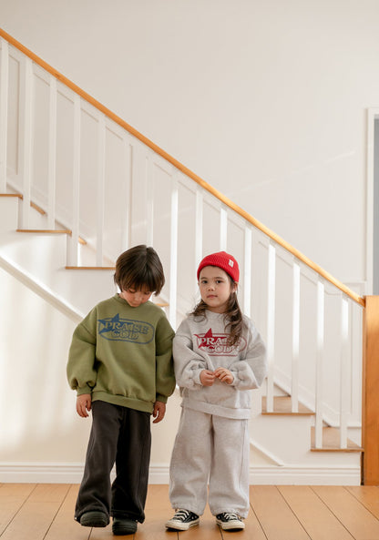 Kids Brushed Cotton Adjustable Hem Loose Fit Jogger Pants (2-8y) - 2 Colors