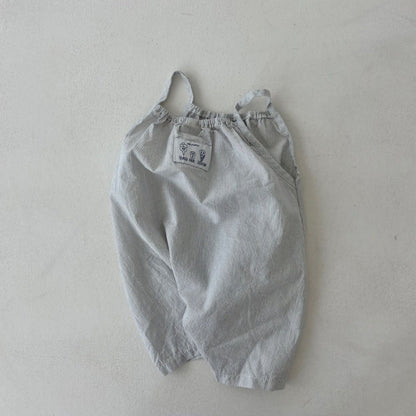 Baby Land SS25 Stripe Overalls (4-15m) - Sky Blue