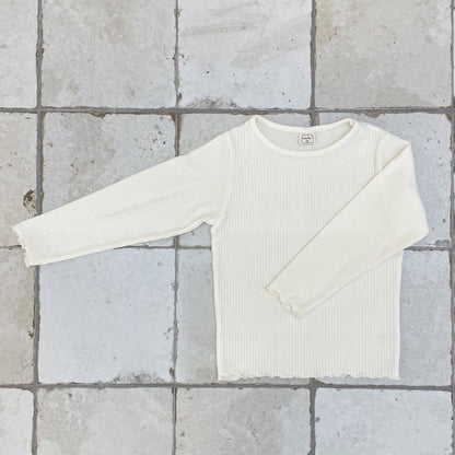 Toddler W25 Lettuce-Edge Ribbed Top (1-7y) - 2 Colors