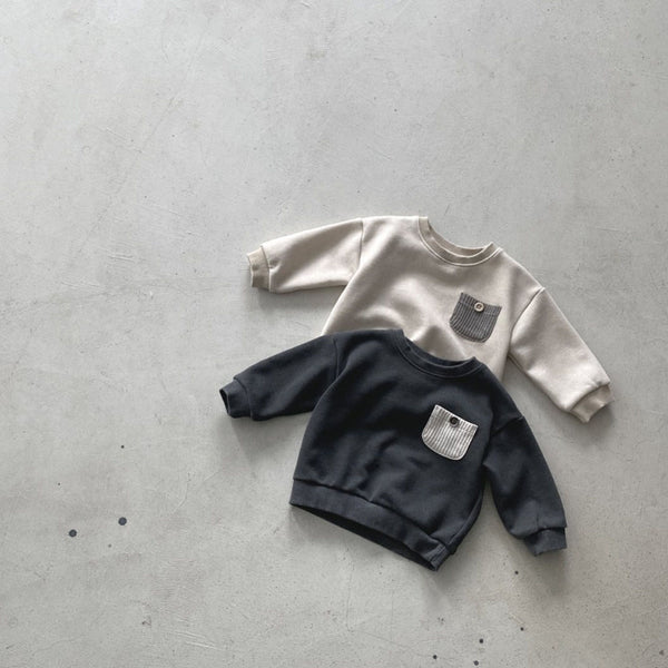 Toddler Nunu Chest Pocket Sweatshirt (1-6y) - 2 Colors