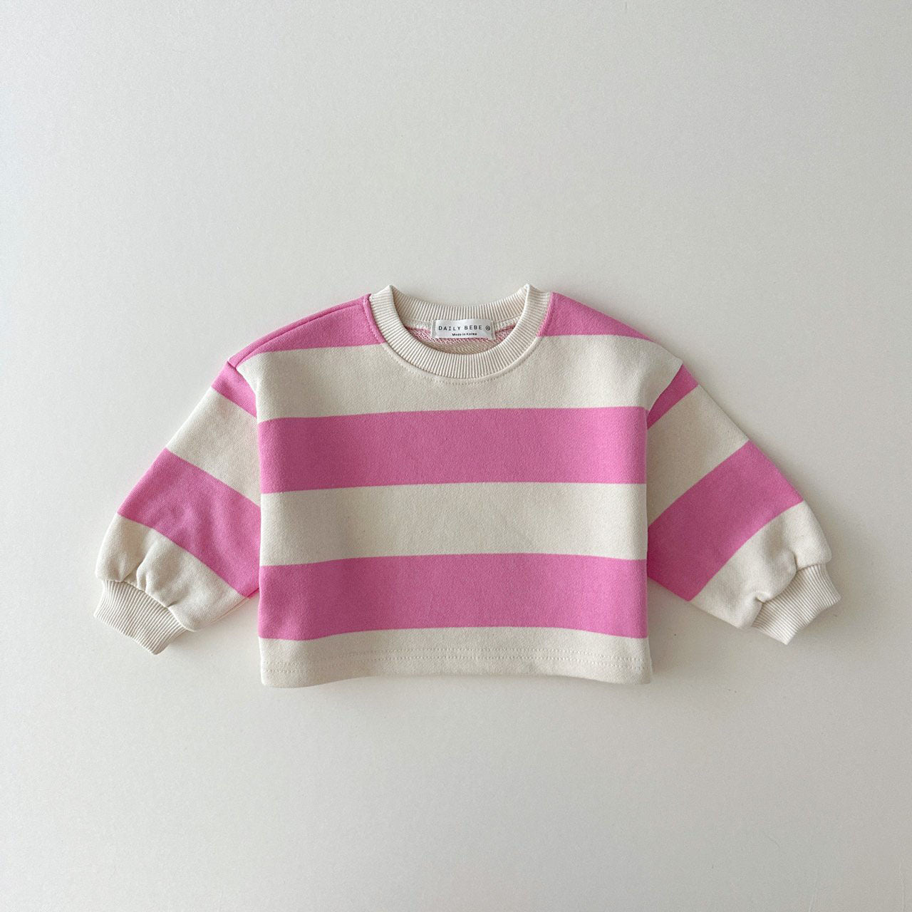 Kids Bold Stripe Crop Sweatshirt (1-6y) - 2 Colors - AT NOON STORE